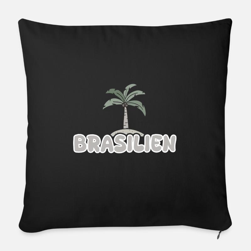 Brasilien Brasilien - Sofakissenbezug 45 x 45 cm - Schwarz