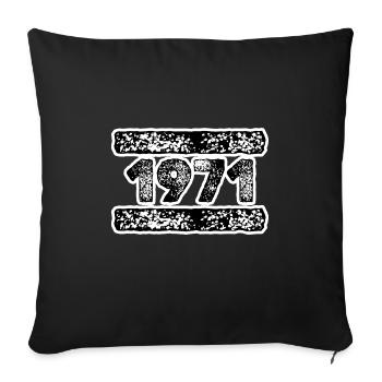 1971 1971 - Sofa pillowcase 17,3'' x 17,3'' (45 x 45 cm) - black - Front