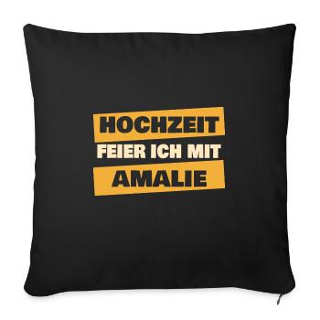 Amalie - Housse de coussin décorative 45 x 45 cm - noir - Devant