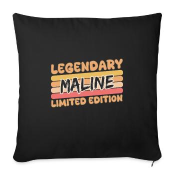 Maline - Sofa pillowcase 17,3'' x 17,3'' (45 x 45 cm) - black - Front