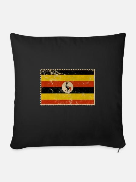 Uganda - Sofakissenbezug 45 x 45 cm - Schwarz
