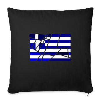 Greece - Sofa pillowcase 17,3'' x 17,3'' (45 x 45 cm) - black - Front