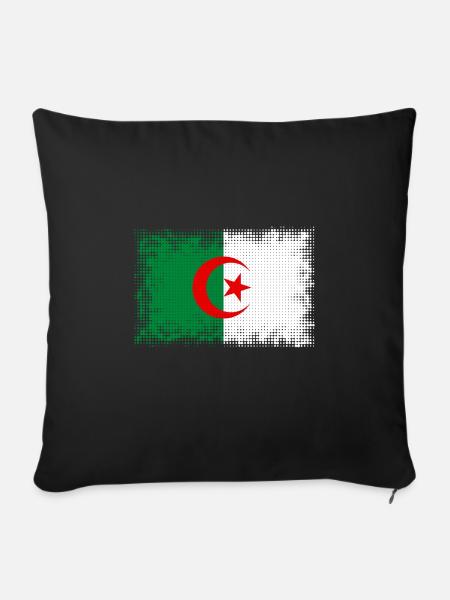 Algerien - Sofakissenbezug 45 x 45 cm - Schwarz