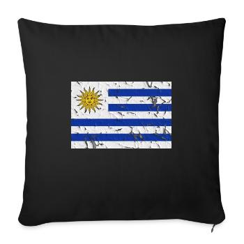 Uruguay - Sofa pillowcase 17,3'' x 17,3'' (45 x 45 cm) - black - Front