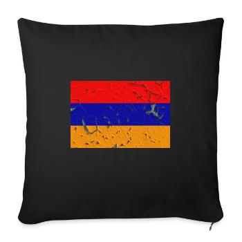 Armenia - Sofa pillowcase 17,3'' x 17,3'' (45 x 45 cm) - black - Front