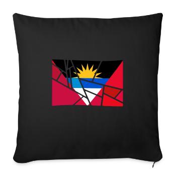 Antigua and Barbuda - Sofa pillowcase 17,3'' x 17,3'' (45 x 45 cm) - black - Front
