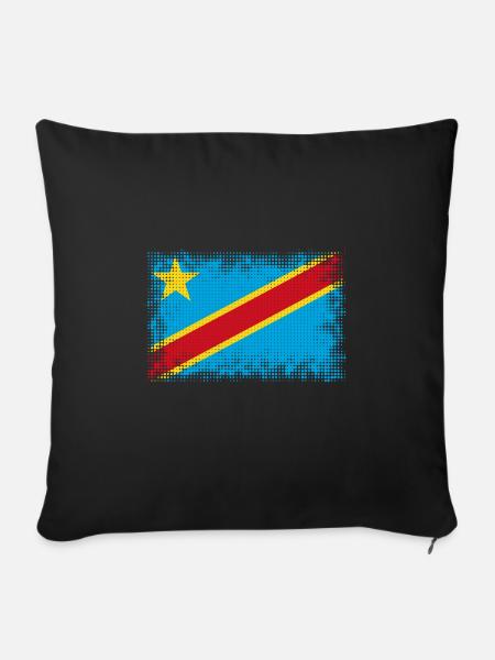 Kongo - Sofakissenbezug 45 x 45 cm - Schwarz