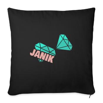 Frère Janik - Housse de coussin décorative 45 x 45 cm - noir - Devant