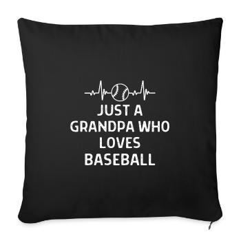 Baseball Spieler Baseball Sprüche Geschenk - Sofakissenbezug 45 x 45 cm - Schwarz - Vorne