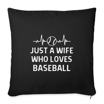 Baseball Spieler Baseball Sprüche Geschenk - Sofakissenbezug 45 x 45 cm - Schwarz - Vorne