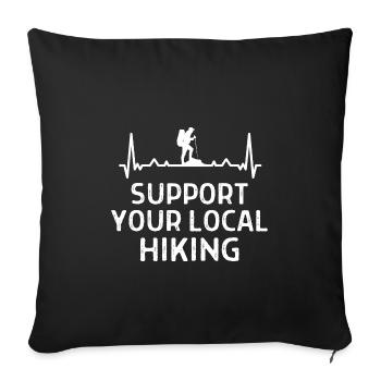 Klettern Kletterer Hiking Sprüche Geschenk - Sofakissenbezug 45 x 45 cm - Schwarz - Vorne