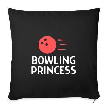 Bowling Dictons Bowling Bowler Skittles Cadeau - Housse de coussin décorative 45 x 45 cm - noir - Devant