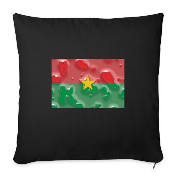 Afrique BurkinaFaso - Housse de coussin décorative 45 x 45 cm - noir - Devant