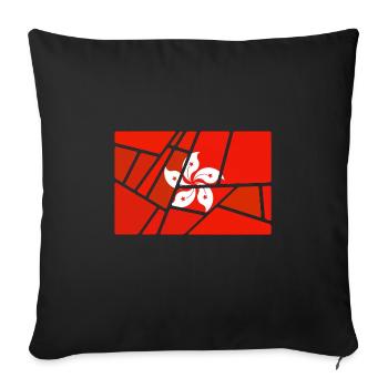Geschenk für Hongkong - Sofakissenbezug 45 x 45 cm - Schwarz - Vorne