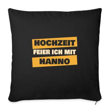 Hanno als JGA - Sofakissenbezug 45 x 45 cm - Schwarz - Vorne