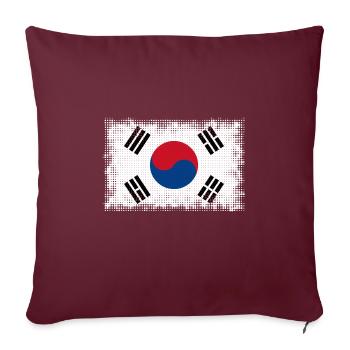 South Korea - Sofa pillowcase 17,3'' x 17,3'' (45 x 45 cm) - burgundy - Front
