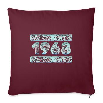 Year 1968 - Sofa pillowcase 17,3'' x 17,3'' (45 x 45 cm) - burgundy - Front