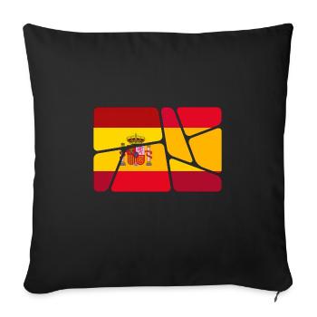 Spanien als Spanien - Sofakissenbezug 45 x 45 cm - Schwarz - Vorne