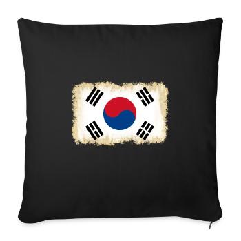 South Korea South Korea - Sofa pillowcase 17,3'' x 17,3'' (45 x 45 cm) - black - Front