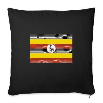 Uganda Uganda - Sofa pillowcase 17,3'' x 17,3'' (45 x 45 cm) - black - Front