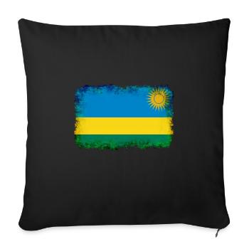 Rwanda comme Rwanda - Housse de coussin décorative 45 x 45 cm - noir - Devant