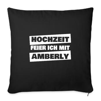 Ambré - Housse de coussin décorative 45 x 45 cm - noir - Devant