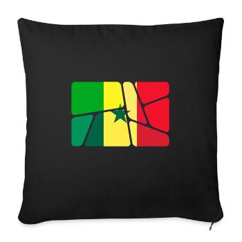 Sénégal - Housse de coussin décorative 45 x 45 cm - noir - Devant