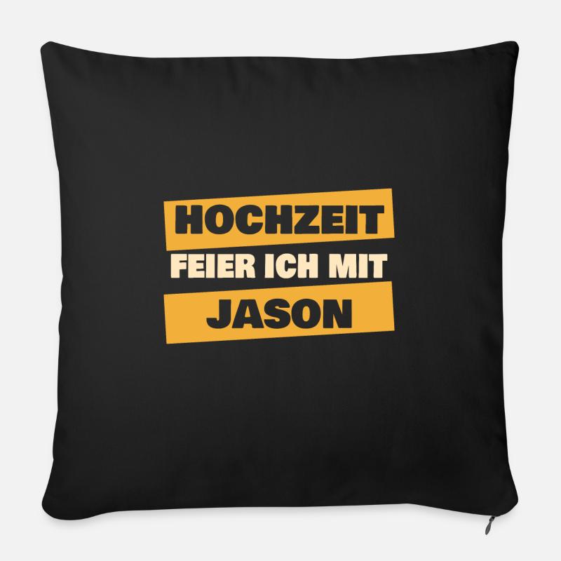 Jason als JGA - Sofakissenbezug 45 x 45 cm - Schwarz