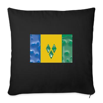 Flag Country St Vincent and the Grenadines - Sofa pillowcase 17,3'' x 17,3'' (45 x 45 cm) - black - Front