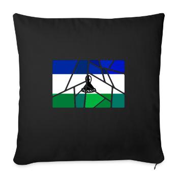 Geschenk für Lesotho - Sofakissenbezug 45 x 45 cm - Schwarz - Vorne