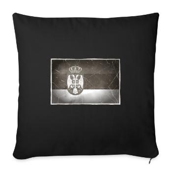 Serbien - Sofakissenbezug 45 x 45 cm - Schwarz - Vorne