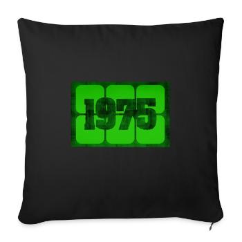 1975 - Housse de coussin décorative 45 x 45 cm - noir - Devant