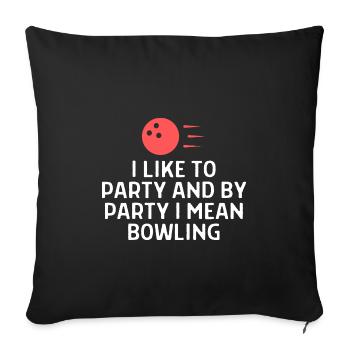 Bowling Dictons Bowling Bowler Skittles Cadeau - Housse de coussin décorative 45 x 45 cm - noir - Devant