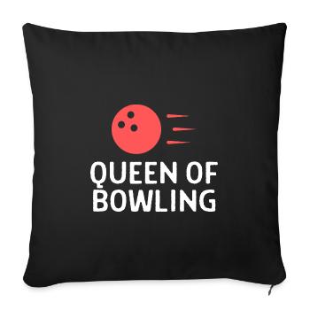 Bowling Dictons Bowling Bowler Skittles Cadeau - Housse de coussin décorative 45 x 45 cm - noir - Devant