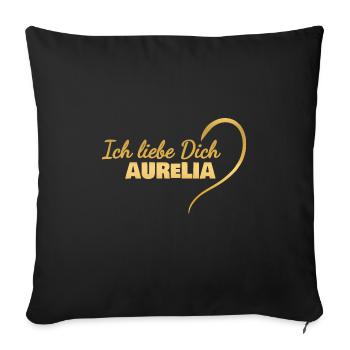LiebeDich Aurelia - Sofakissenbezug 45 x 45 cm - Schwarz - Vorne