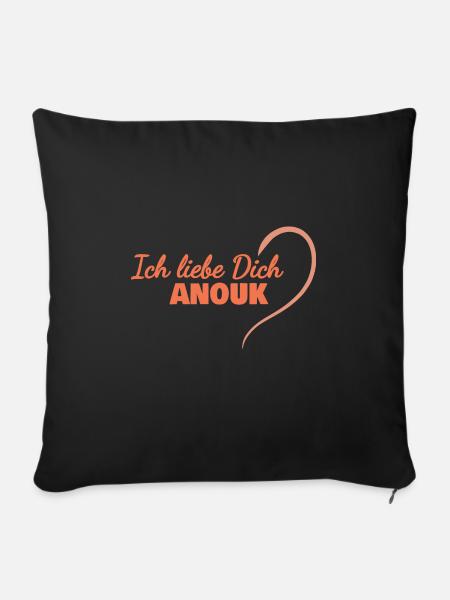 Anouk - Sofakissenbezug 45 x 45 cm - Schwarz