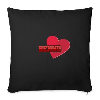 Scott - Housse de coussin décorative 45 x 45 cm - noir - Devant