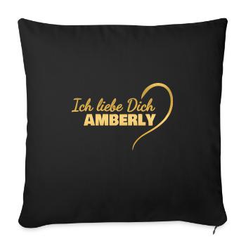 LiebeDich Amberly - Sofakissenbezug 45 x 45 cm - Schwarz - Vorne