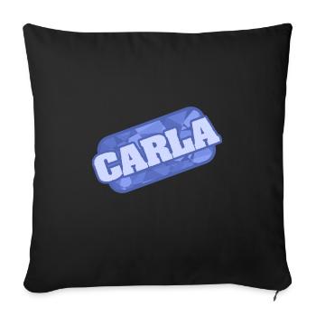 Carla as health - Sofa pillowcase 17,3'' x 17,3'' (45 x 45 cm) - black - Front