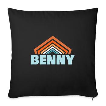 Gift for Benny - Sofa pillowcase 17,3'' x 17,3'' (45 x 45 cm) - black - Front