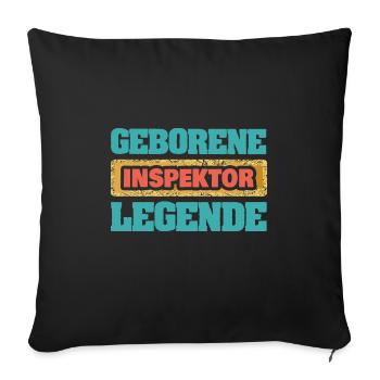 Profession Inspector - Sofa pillowcase 17,3'' x 17,3'' (45 x 45 cm) - black - Front