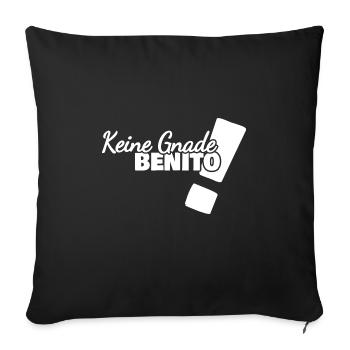 Funny Benito - Sofa pillowcase 17,3'' x 17,3'' (45 x 45 cm) - black - Front