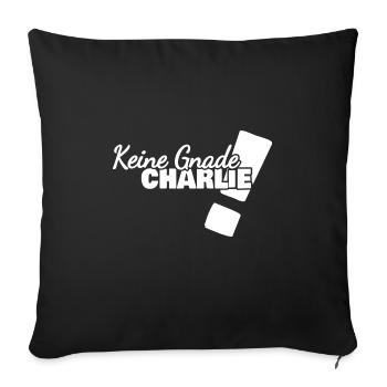 Gift for Charlie - Sofa pillowcase 17,3'' x 17,3'' (45 x 45 cm) - black - Front
