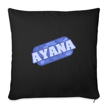 Santé et médecine Ayana - Housse de coussin décorative 45 x 45 cm - noir - Devant
