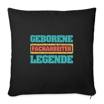 Gift for skilled workers - Sofa pillowcase 17,3'' x 17,3'' (45 x 45 cm) - black - Front