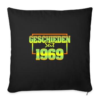 Husband 1969 - Sofa pillowcase 17,3'' x 17,3'' (45 x 45 cm) - black - Front