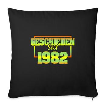 Husband 1982 - Sofa pillowcase 17,3'' x 17,3'' (45 x 45 cm) - black - Front