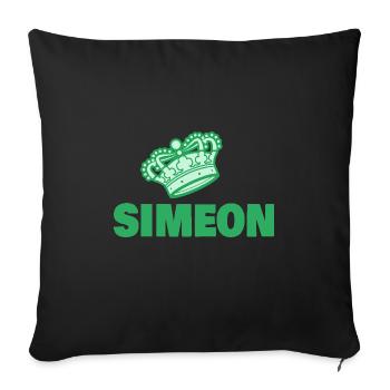 Simeon as a given name - Sofa pillowcase 17,3'' x 17,3'' (45 x 45 cm) - black - Front