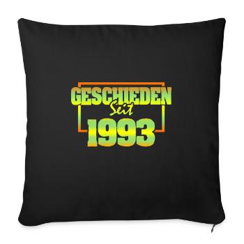 Divorced 1993 - Sofa pillowcase 17,3'' x 17,3'' (45 x 45 cm) - black - Front