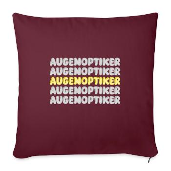 Opticien de travail - Housse de coussin décorative 45 x 45 cm - bordeaux - Devant